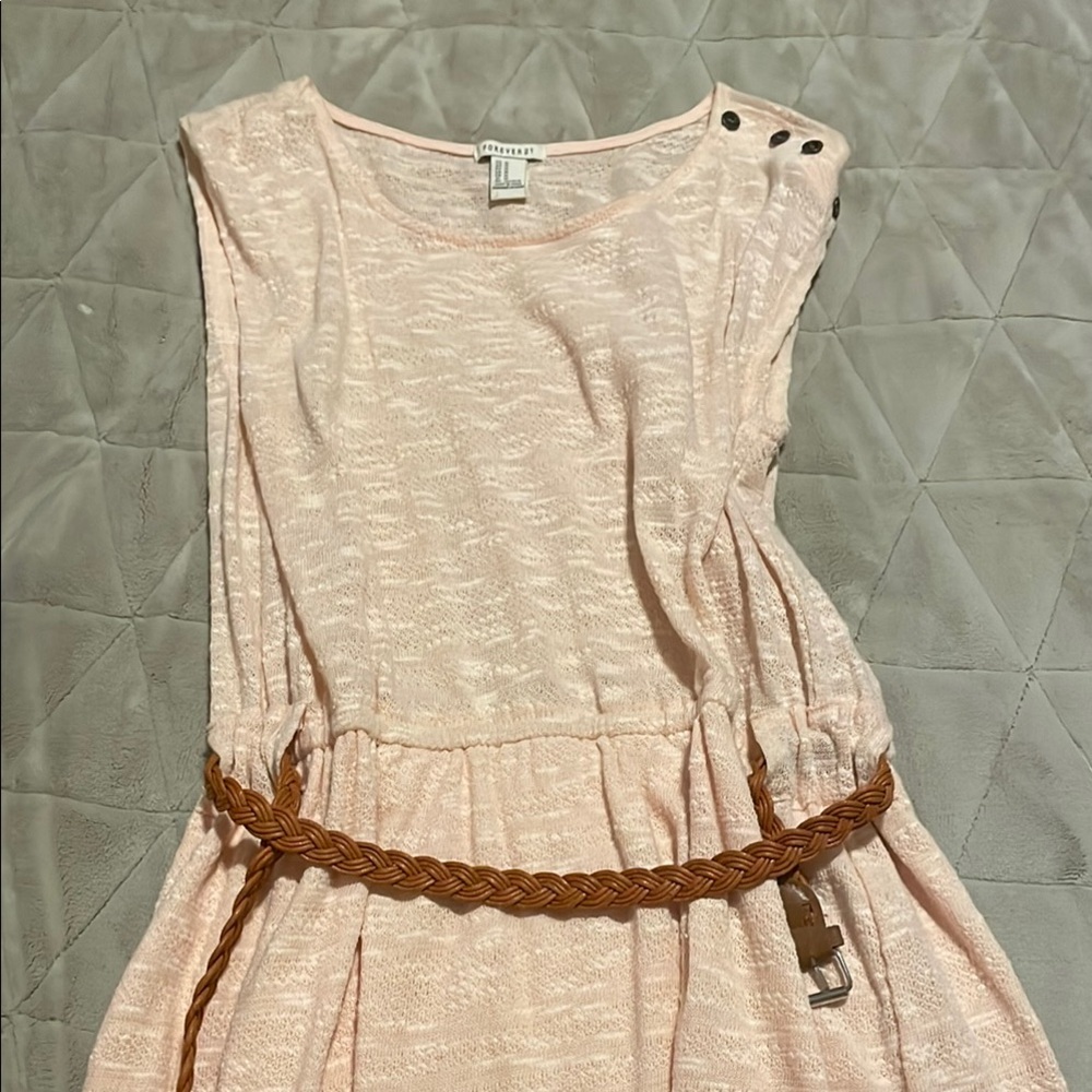 Pink Dress with Belt